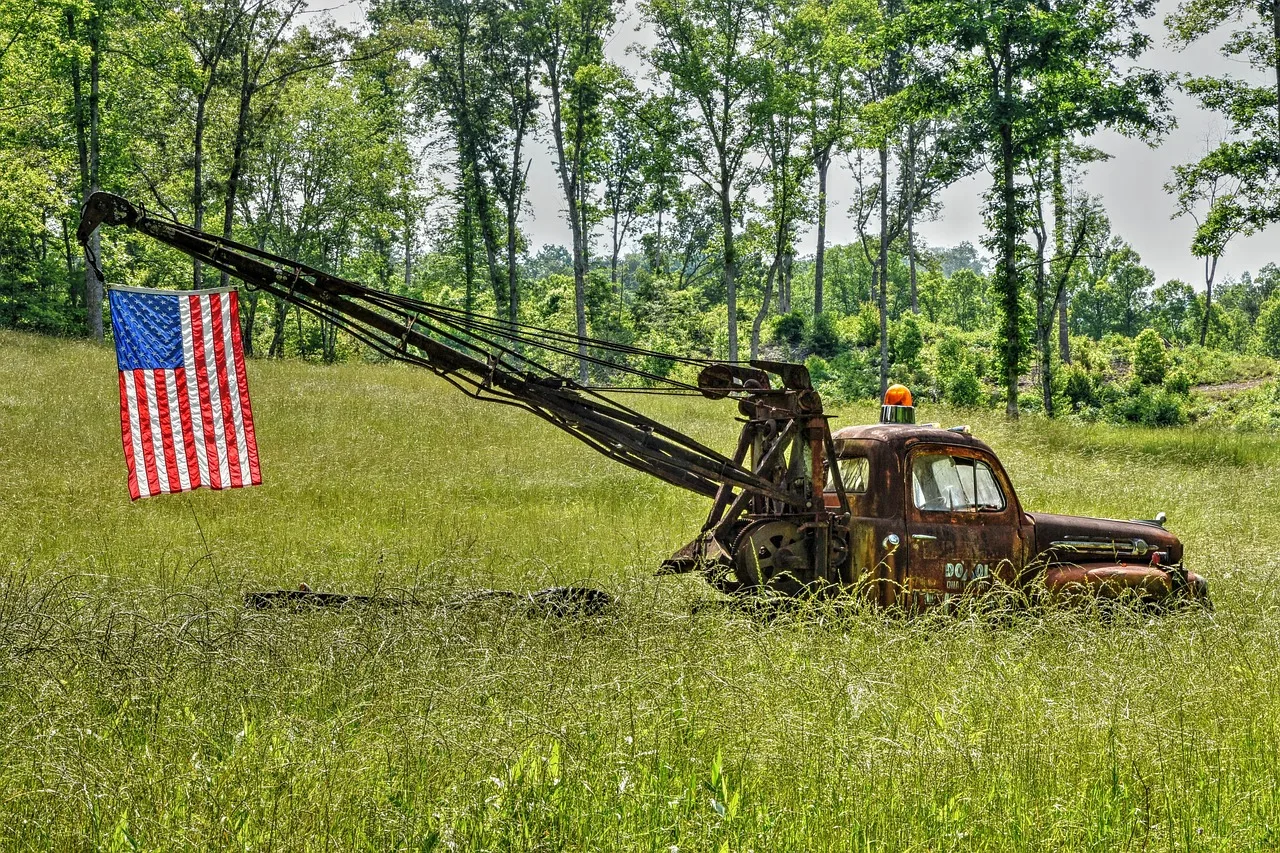u, s, flag, tow truck, vintage, antique, old, rust, tow truck, tow truck, tow truck, tow truck, tow truck. Reading towing companies with a sceptical eye