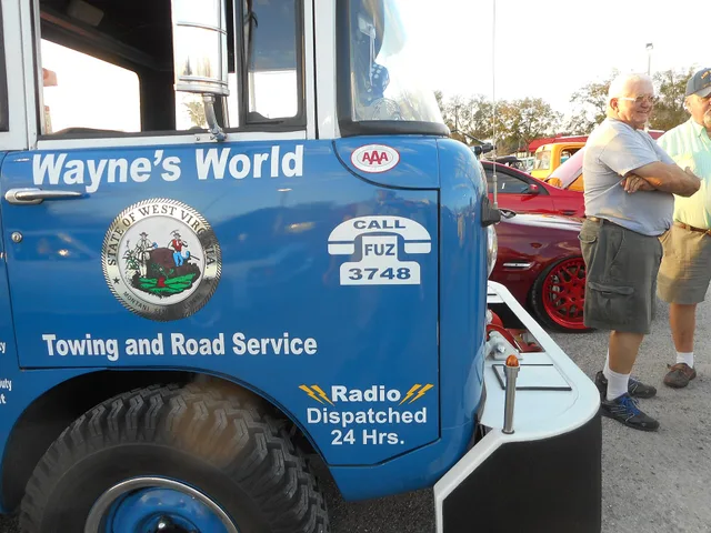 More shots of a restored 1959 Jeep FC-170 tow truck at the Spring Hill Car Show in Weeki Wachee, Florida on March 10, 2016. The government seal of the State of West Virginia on the passenger's side door was created by the owner of the truck at the time, and I claim no credit for the artwork in this. Reviewing towing company software: what the good ones share