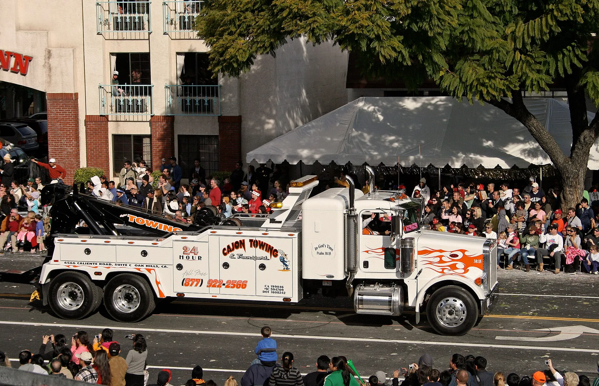 Tournament of Roses Parade tow truck And sometimes the floats needed a little help. Do you need a CDL to drive a tow truck in California?