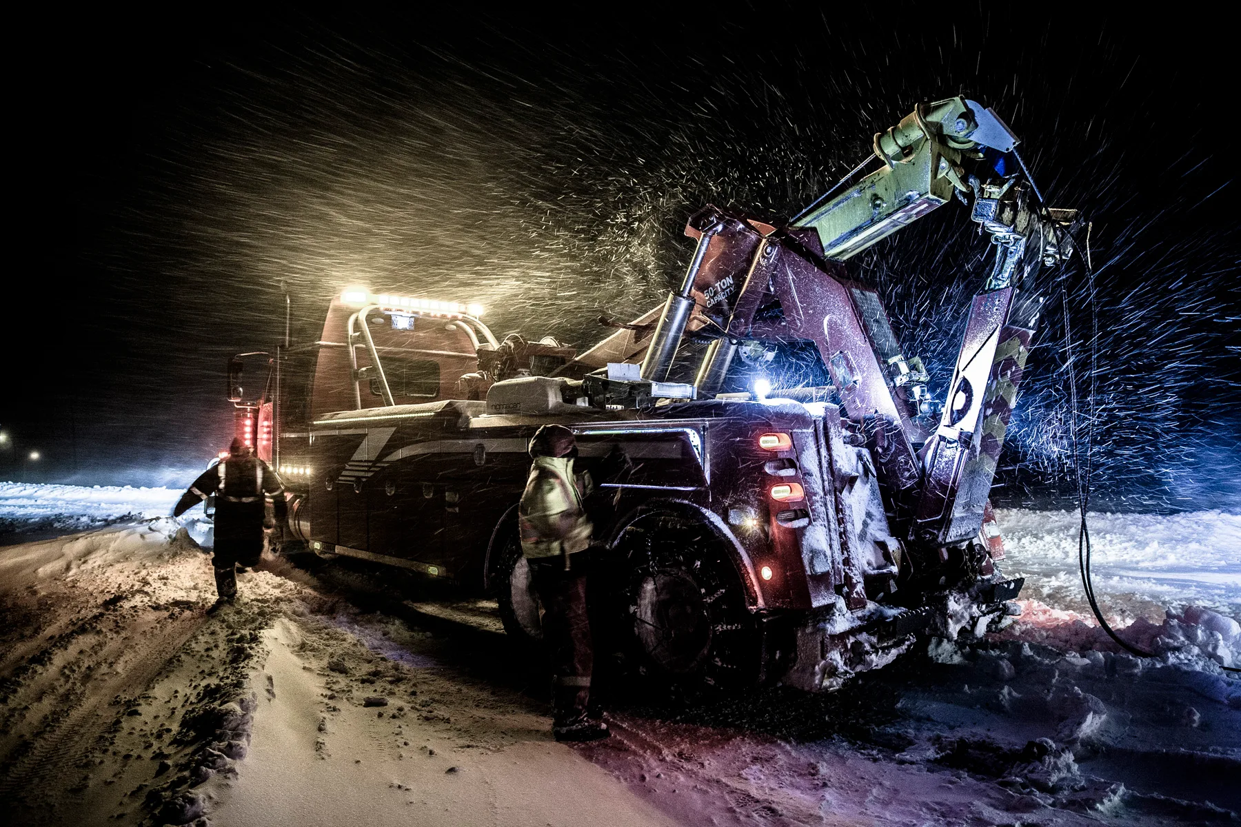 Highway Thru Hell Season 6- Publicity Photos. Photo by Sean F. White for Great Pacific Media. Chicago Towing and Roadside Assistance Company Operations