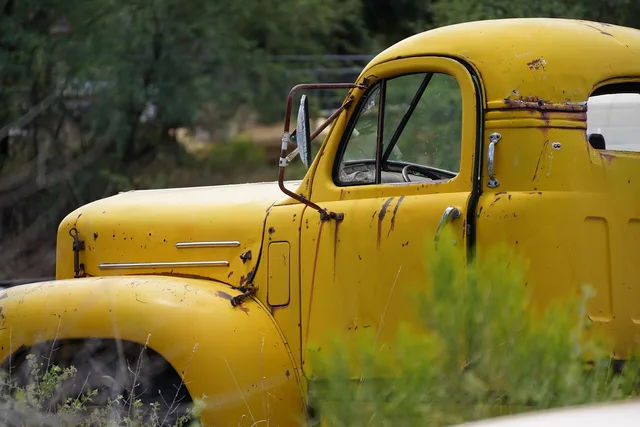 truck, jalopy, junkyard, old truck, rusty. The operations manual for a towing company, in short