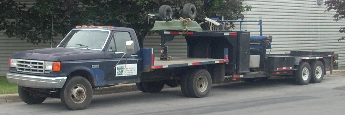 Ford F-350 photographed in Montreal, Quebec, Canada. Towing company startup, one decision at a time